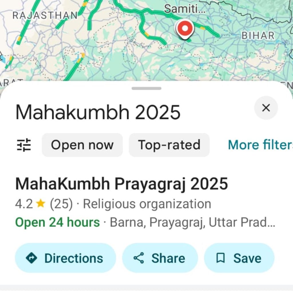 MahaKumbh2025 on Google Map